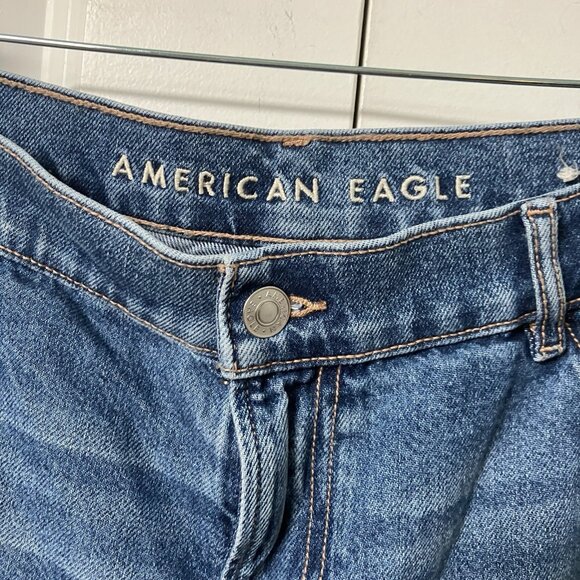 American Eagle 90's Straight Cargo Jeans Womens 12 Short - Picture 2 of 10